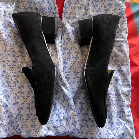 NIB SF257SBK Sarah Flint Rosie Heel Loafer in Black Suede - US 9.5 / IT 40.5 - Picture 5 of 9